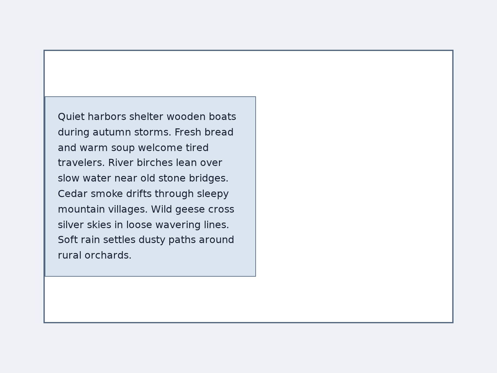 LayoutBench Text block placement question